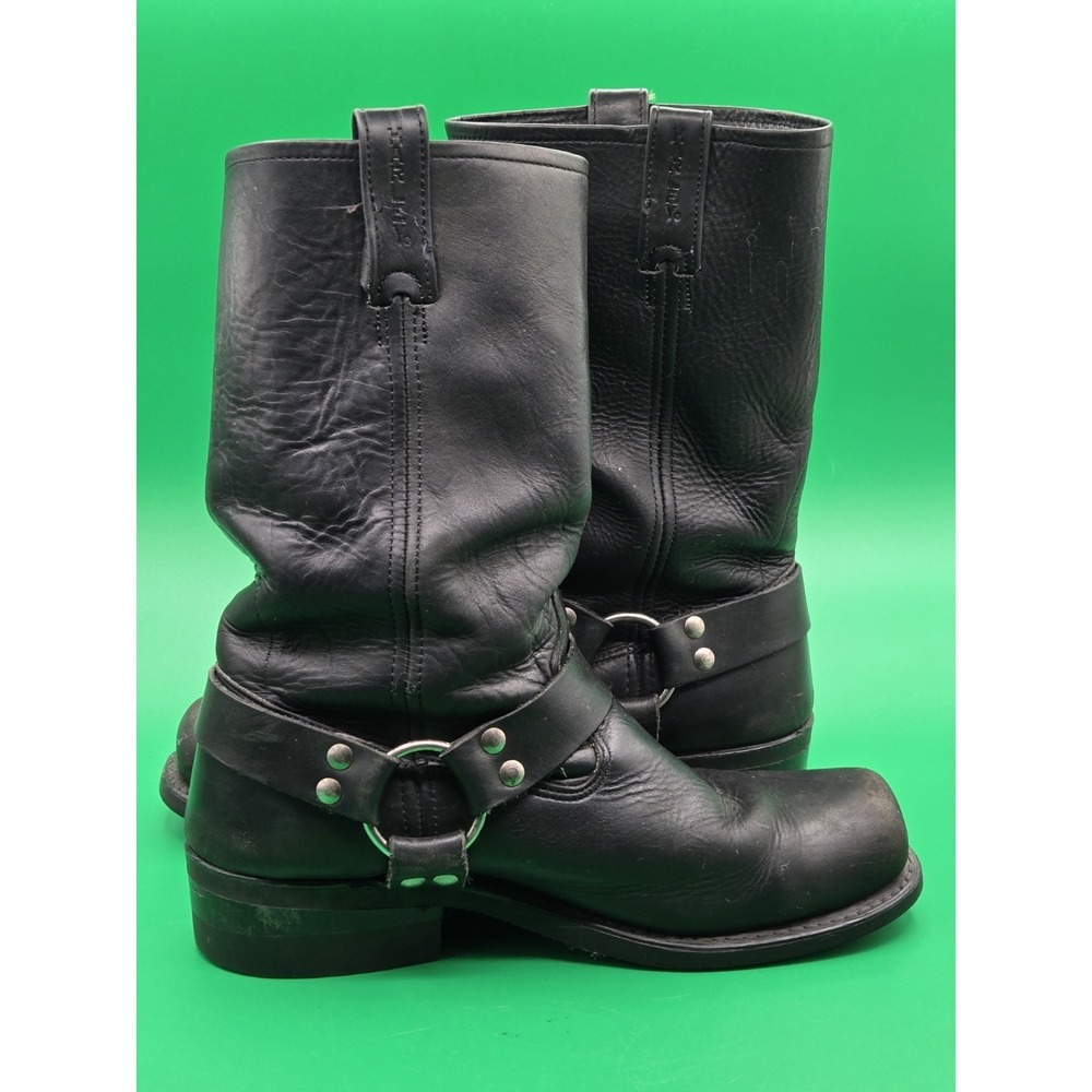 Genuine Harley Davidson Leather Boots 98408 Men Size 9.5M Black Motorcycle Eagle - Picture 6 of 16